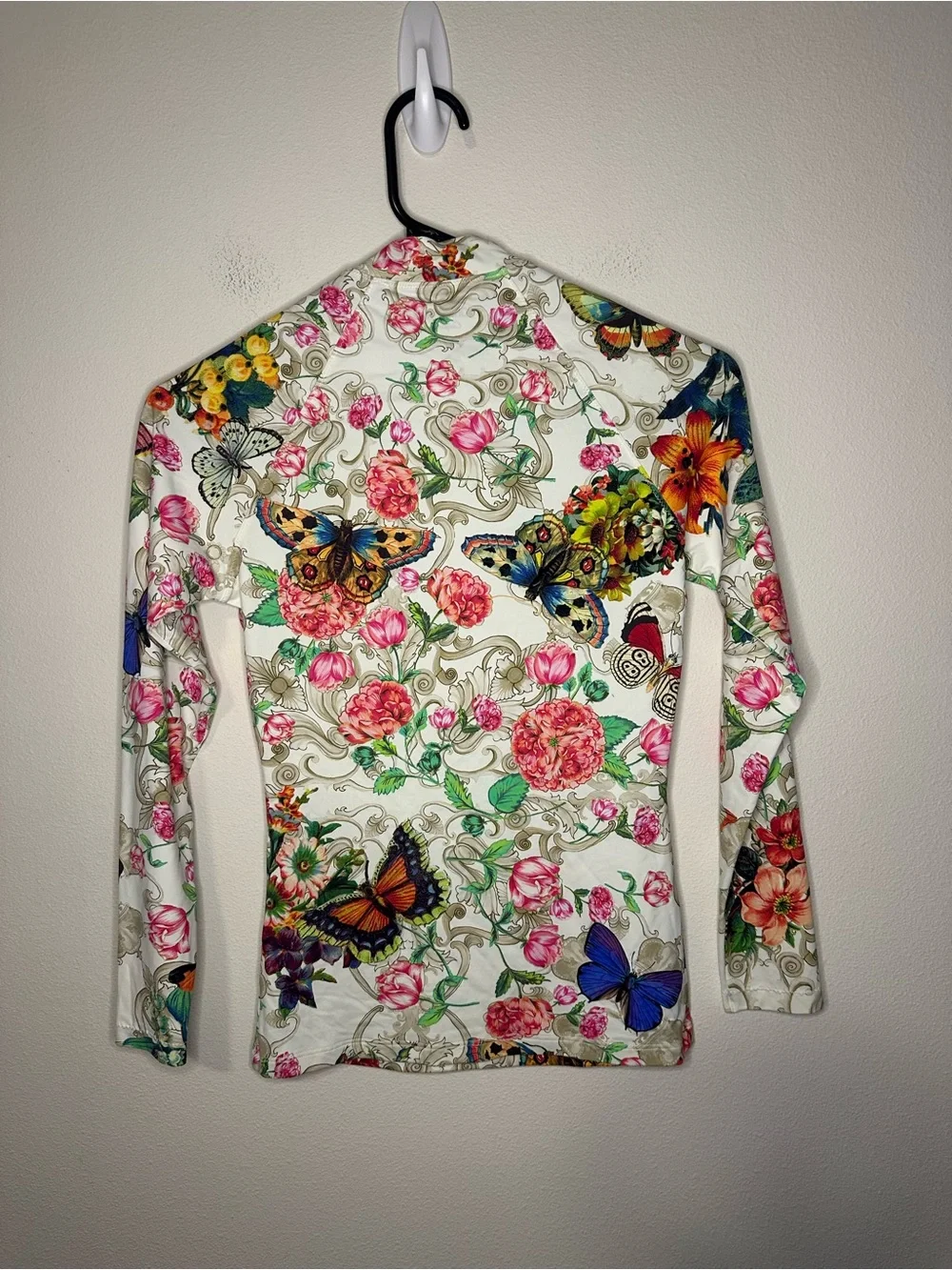 Johnny Was holly printed 1/2 zip surf shift CSW5220-J size XS boho beach - Picture 6 of 7